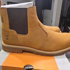 Men's Timberland REDWOOD FALLS Mid Chelsea Pull On Boots Wheat TB0A2AG6231 10.5